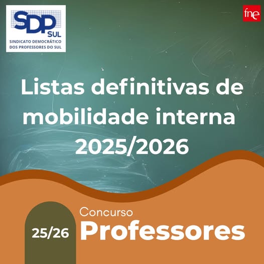 Listas definitivas de mobilidade interna 2025/2026