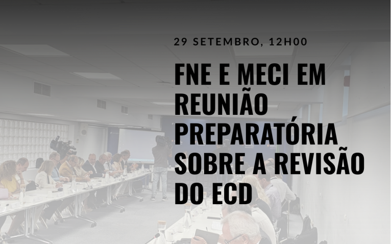 FNE e MECI em reunião preparatória sobre a revisão do ECD