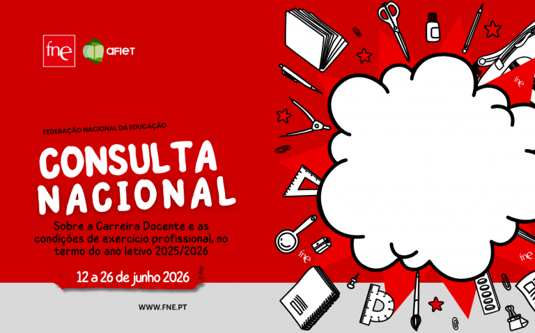 Aberta a Consulta Nacional FNE sobre a carreira docente e as condições de exercício profissional, no termo do ano letivo 2025/2026